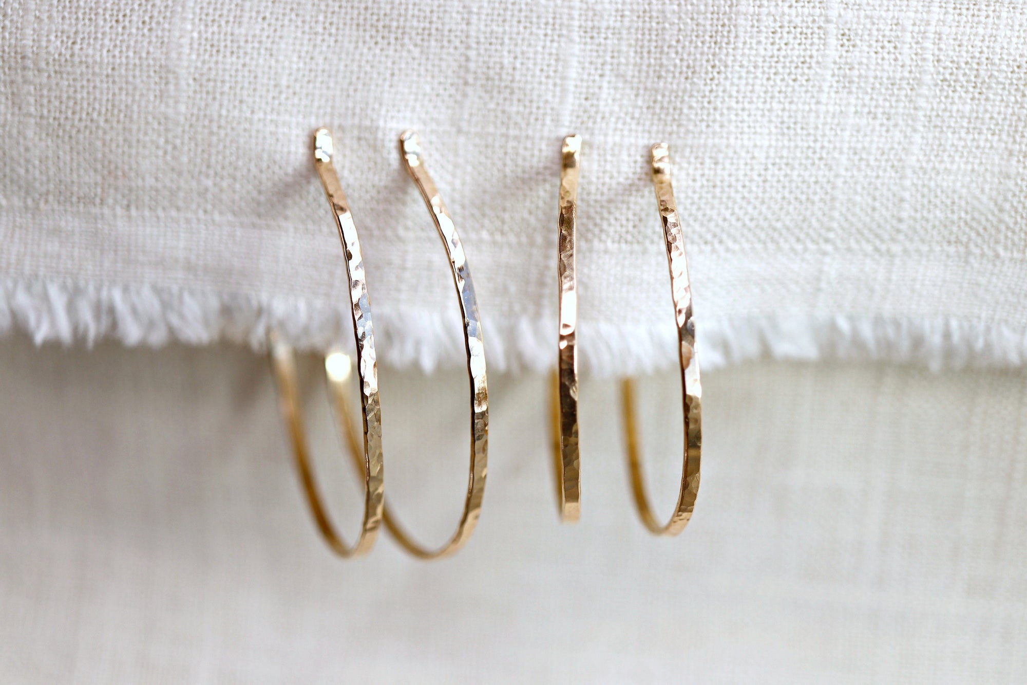 2 Inch Gold Hoop Earrings, Lightweight Gold Hoops