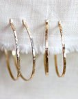 2 Inch Gold Hoop Earrings, Lightweight Gold Hoops