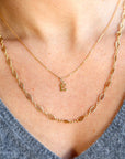 Gold Filled Satellite Initial Necklace - Personalized Dainty Letter Pendant - Melt'm Jewelry