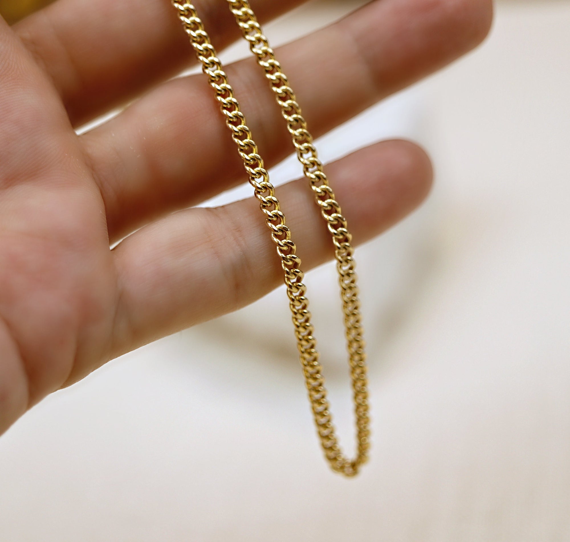 Gold Chain Necklace, Gold Layering Necklace