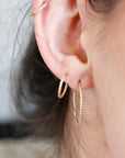 Gold Twisted Hoop Earrings, Dainty Gold Hoop Earrings