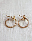 Gold Twisted Hoop Earrings, Dainty Gold Hoop Earrings - Melt'm Jewelry
