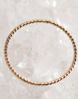14k Solid Gold Twisted Stackable Ring: Midi Ring - Melt'm Jewelry