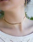 Gold Coin Disc Choker - Melt'm Jewelry