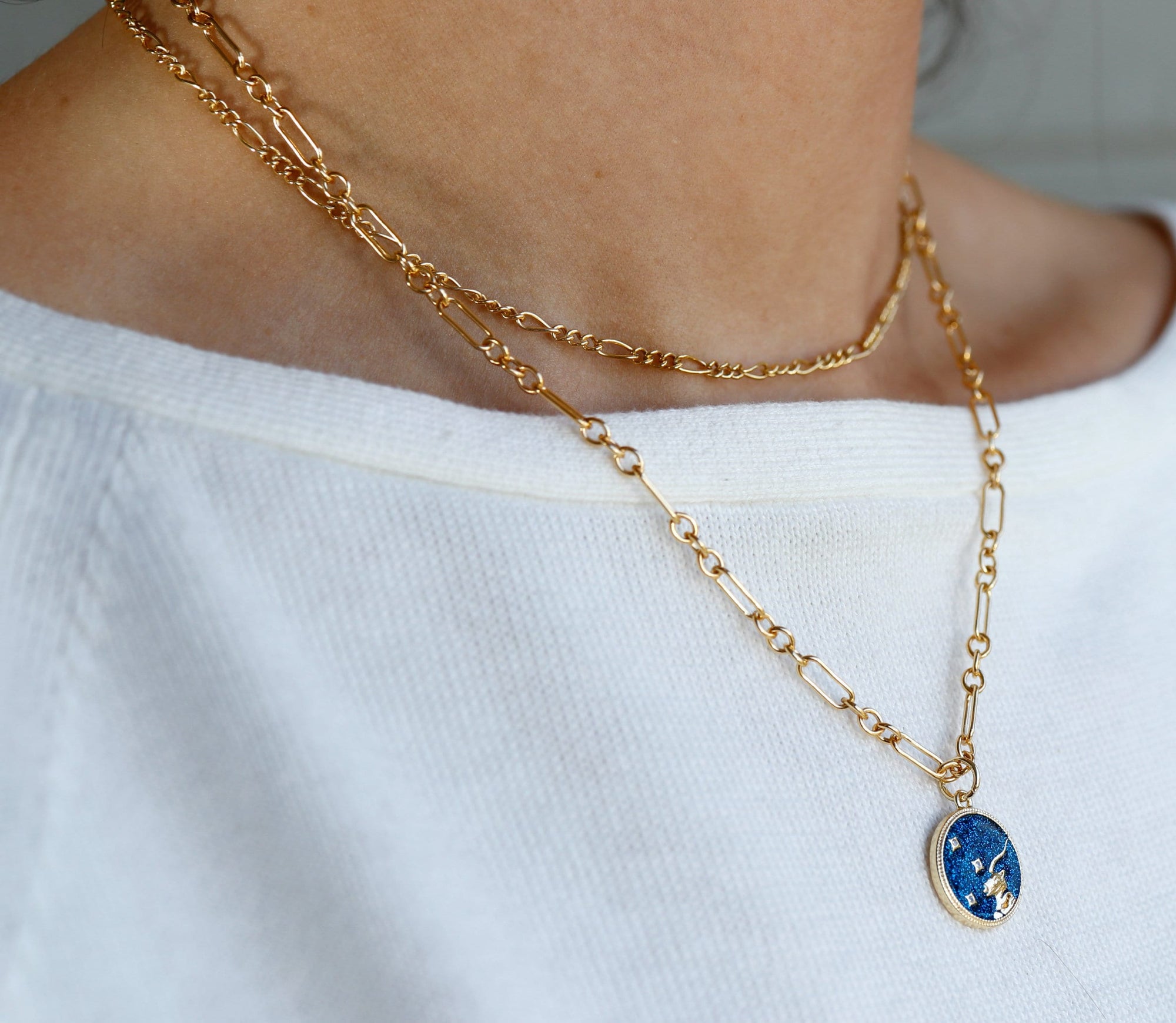 Gold Dainty Figaro Chain Choker Necklace - Melt'm Jewelry