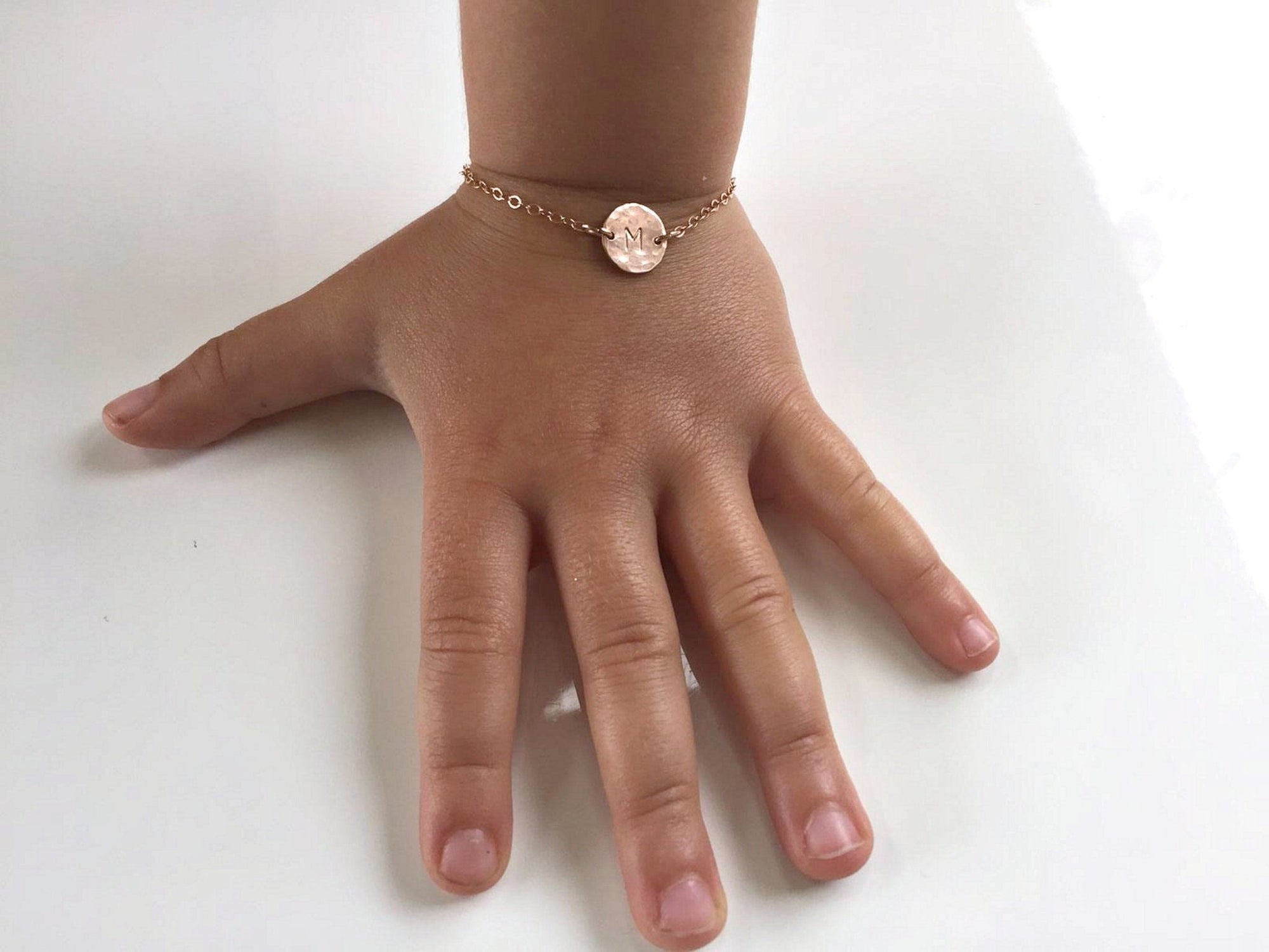 14k Gold Filled Personalized Initial Bracelet for Baby and Kids - Melt'm Jewelry