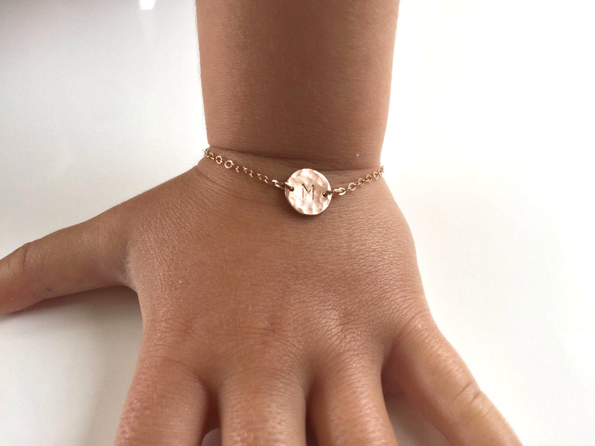 14k Gold Filled Personalized Initial Bracelet for Baby and Kids - Melt'm Jewelry