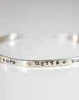 METTA Prayer Cuff Bracelet, Meaningful Jewelry