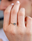 Heart Cut Aquamarine Ring 14k Gold