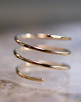 Gold Spiral Ring, in Yellow Gold, Rose Gold or Sterling silver