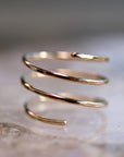 Gold Spiral Ring, in Yellow Gold, Rose Gold or Sterling silver - Melt'm Jewelry