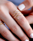 Gold Spiral Ring, in Yellow Gold, Rose Gold or Sterling silver