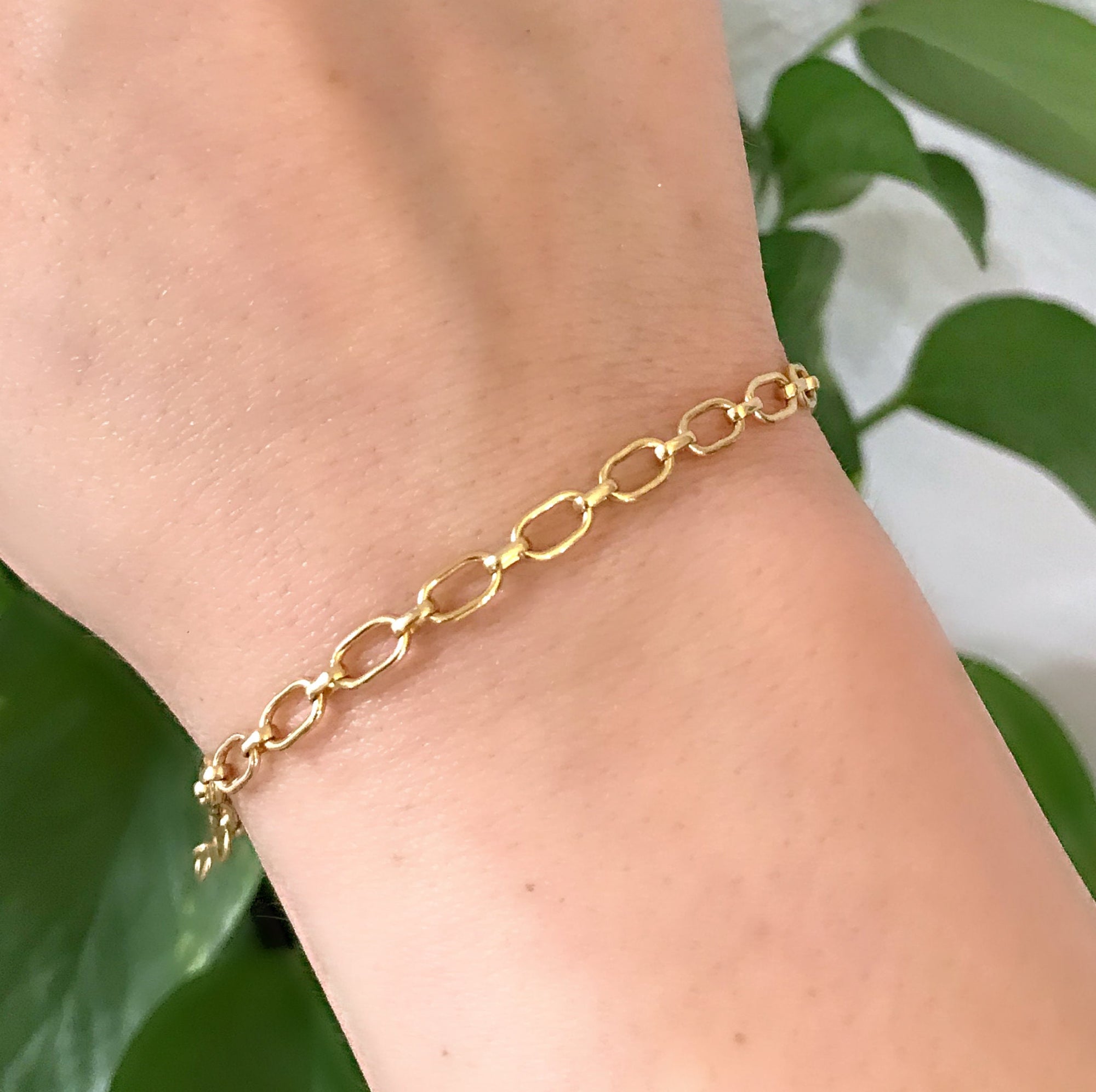 Gold Thick Chain Bracelet, Gold Layering Bracelet