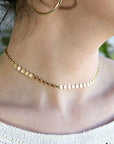 Gold Coin Disc Choker