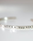 METTA Prayer Cuff Bracelet, Meaningful Jewelry