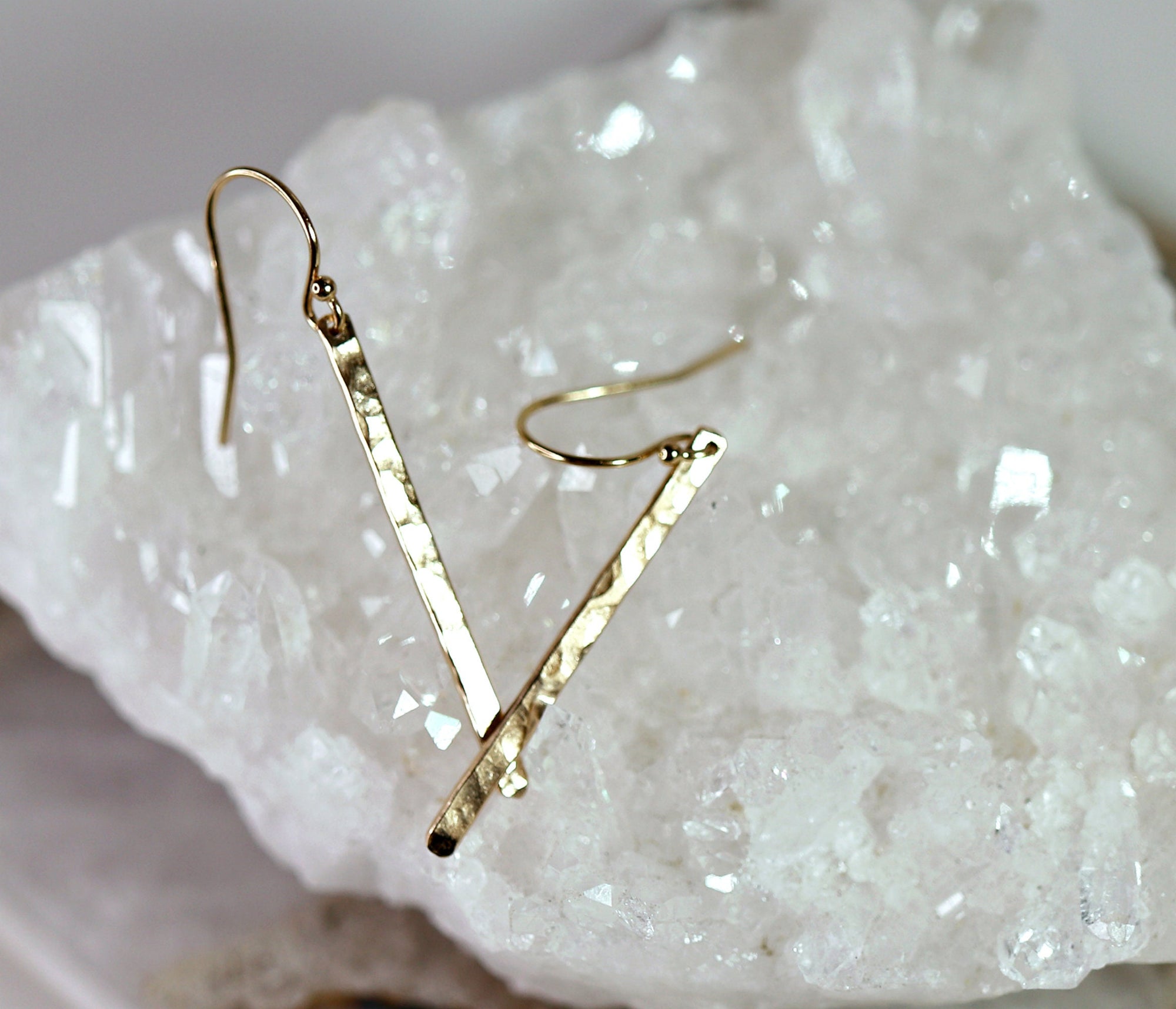 Gold Bar Earrings