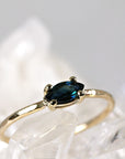 Marquise Cut Sapphire Engagement Ring, September Birthstone Ring