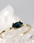 Marquise Cut Sapphire Engagement Ring, September Birthstone Ring - Melt'm Jewelry
