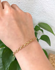 Gold Thick Chain Bracelet, Gold Layering Bracelet - Melt'm Jewelry