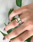 6mm Large Hammered Sterling Silver Band - Melt'm Jewelry