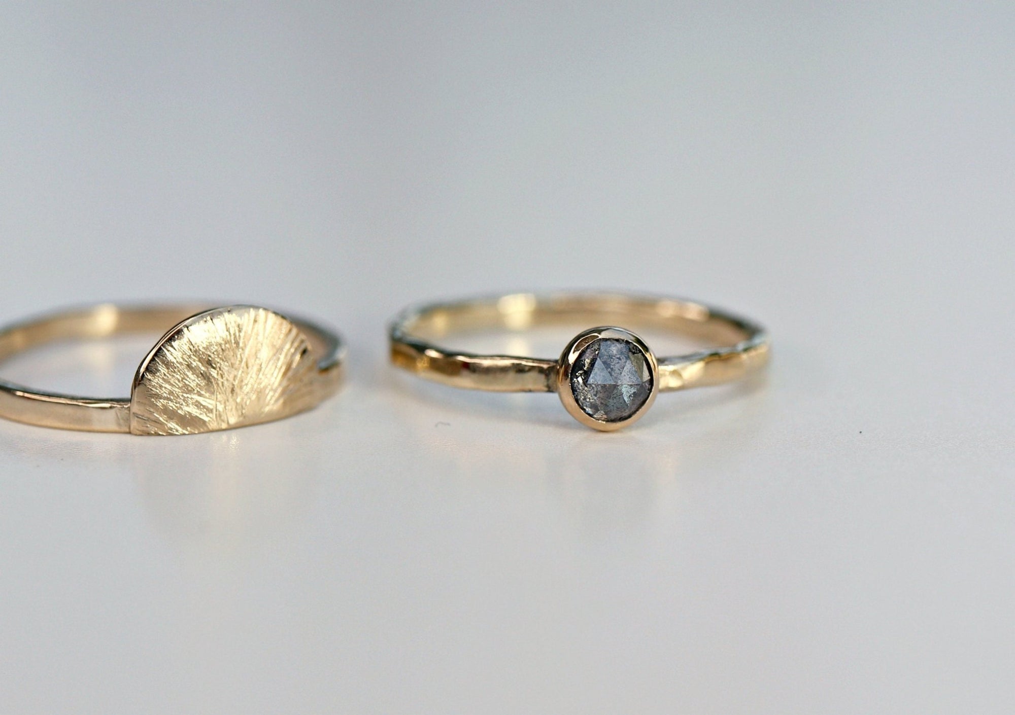 Sunrise Ring in 14K Solid Gold - Melt'm Jewelry