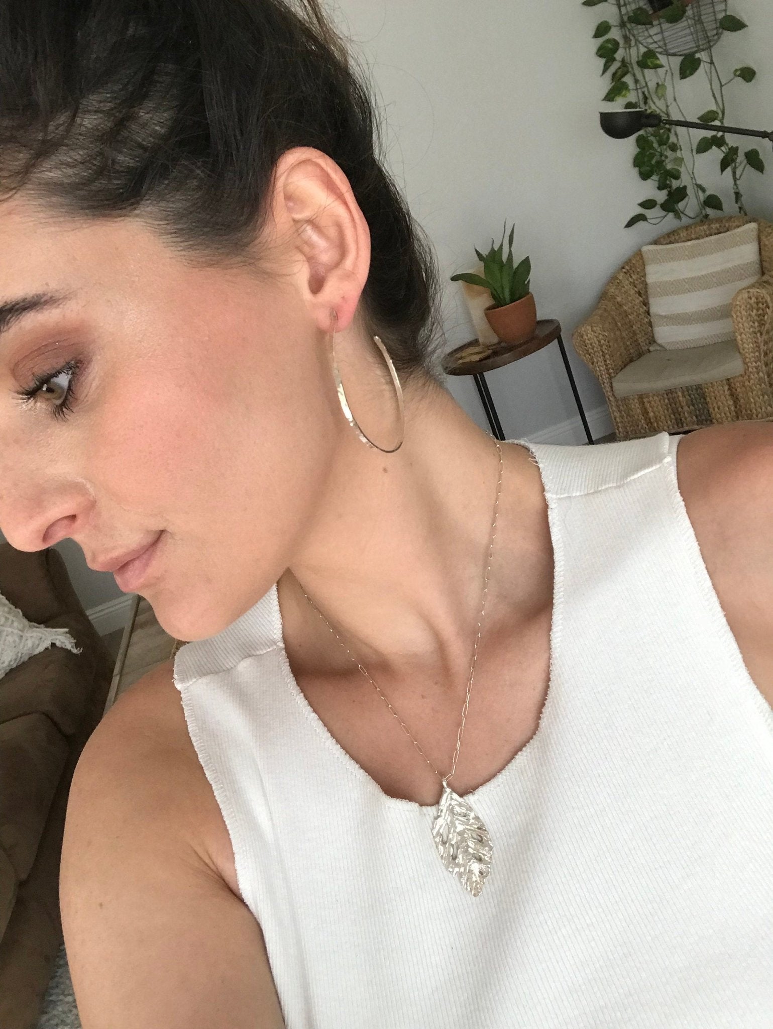 Sterling Silver Large Hoop Earrings 2 Inch - Melt'm Jewelry