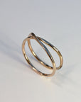 Wrap Around Ring, Hammered Open Ring