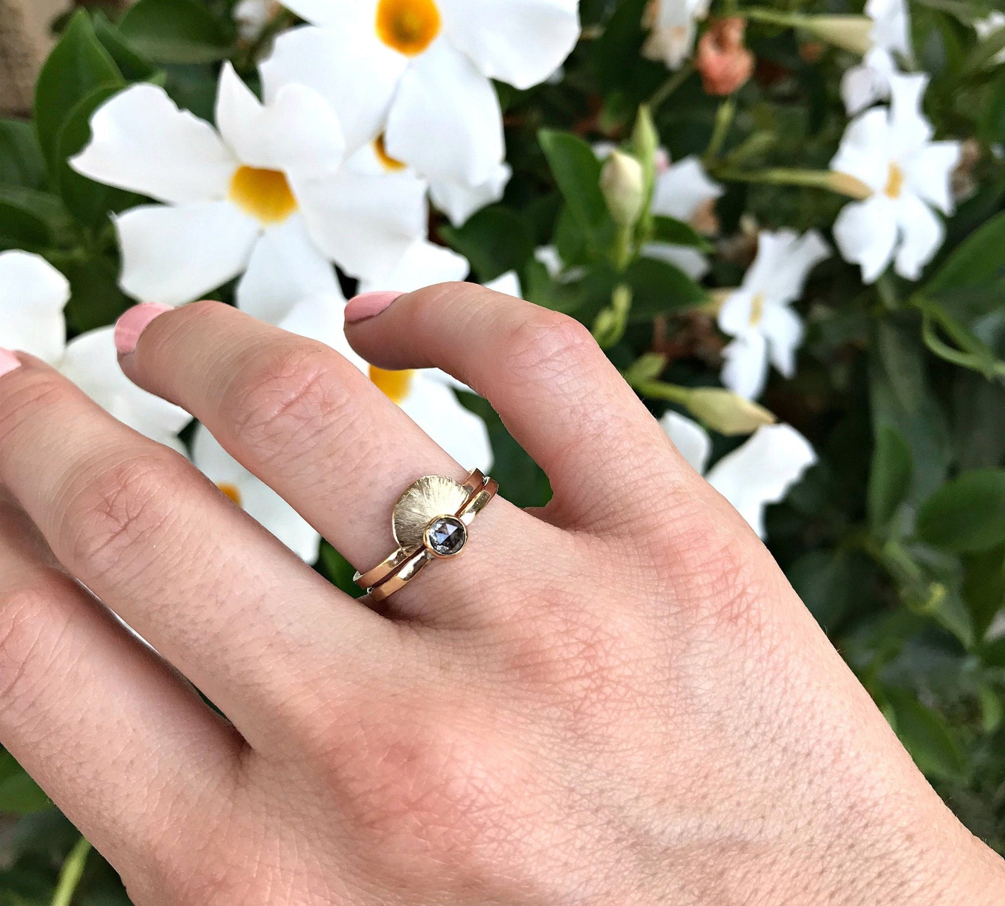 Sunrise Ring in 14K Solid Gold - Melt'm Jewelry