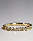 Eternity Ring 14k Yellow Gold, Half Eternity Band