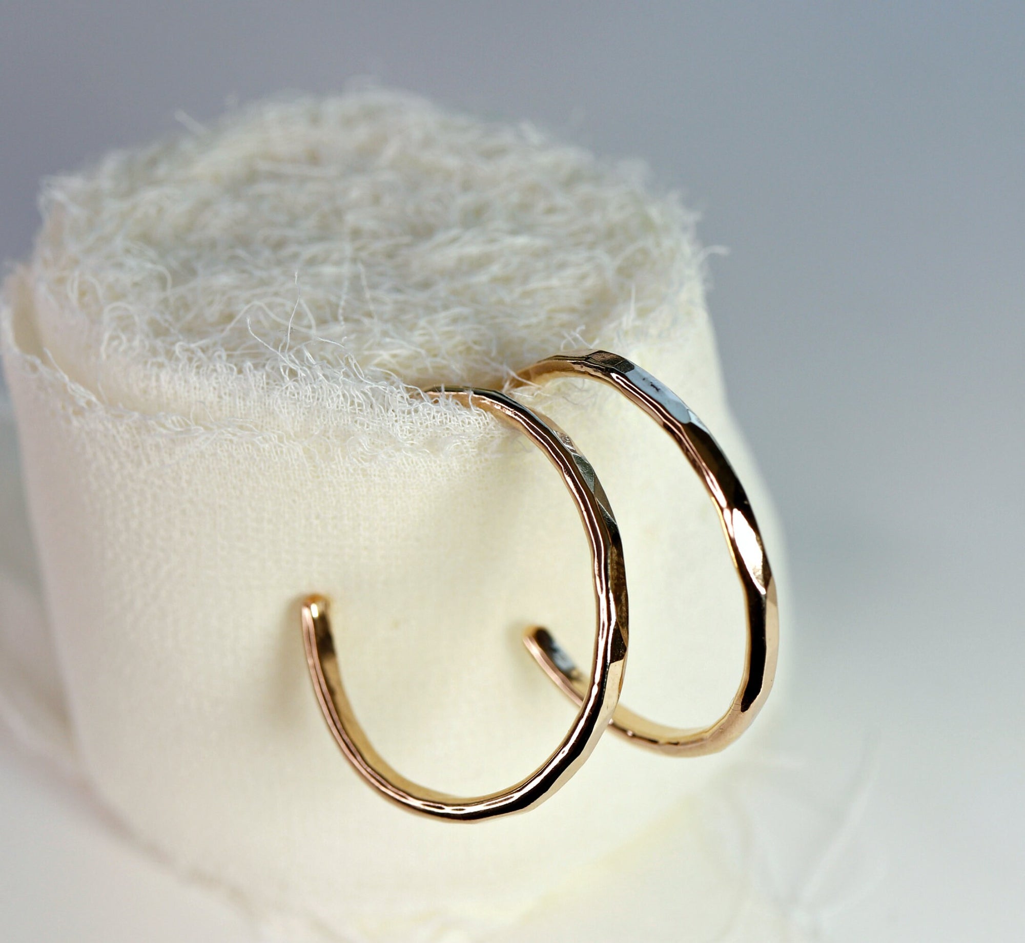 Thick Gold Hoop Earrings