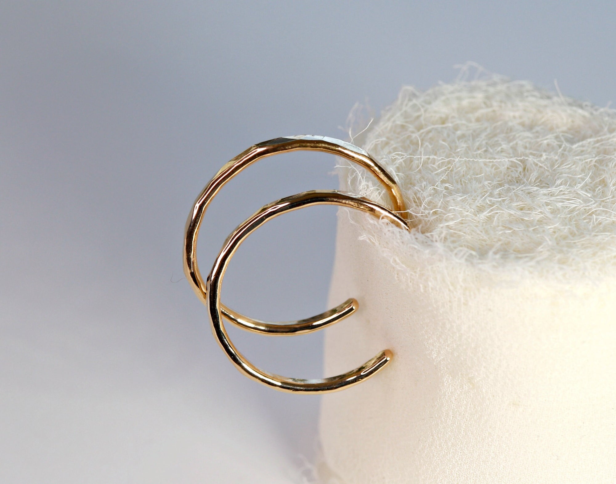 Thick Gold Hoop Earrings