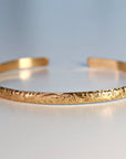 Open Cuff Bracelet Leaf & Flowers Art Nouveau - Melt'm Jewelry