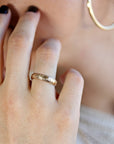 Art Nouveau Romantic Floral Wedding Band Ring Art Nouveau Romantic - Melt'm Jewelry