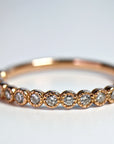 Eternity Ring 14k Yellow Gold, Half Eternity Band