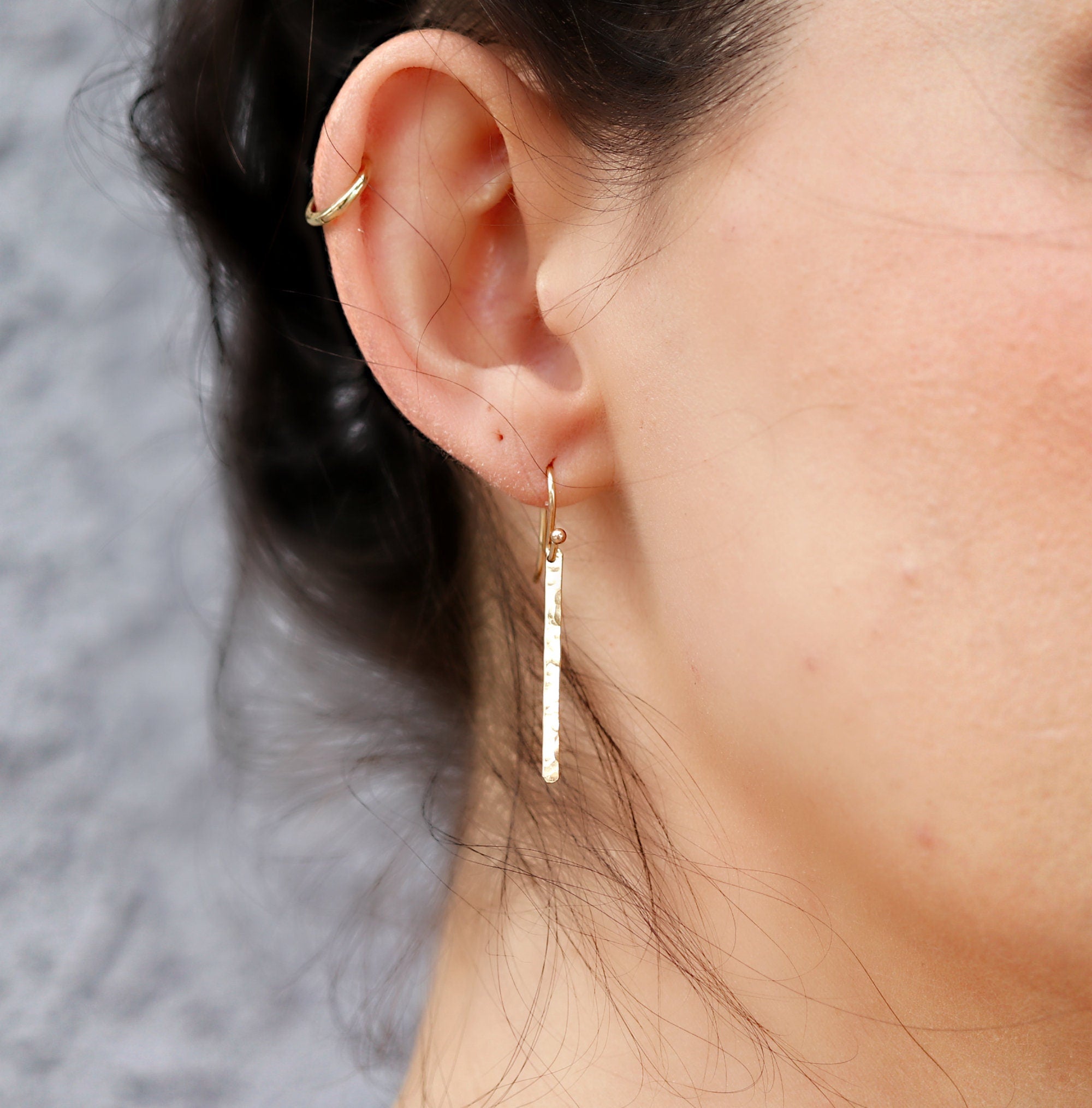 Gold Bar Earrings