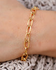 Gold Filled Chain Bracelet, Chunky Chain Bracelet