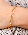 Gold Filled Chain Bracelet, Chunky Chain Bracelet