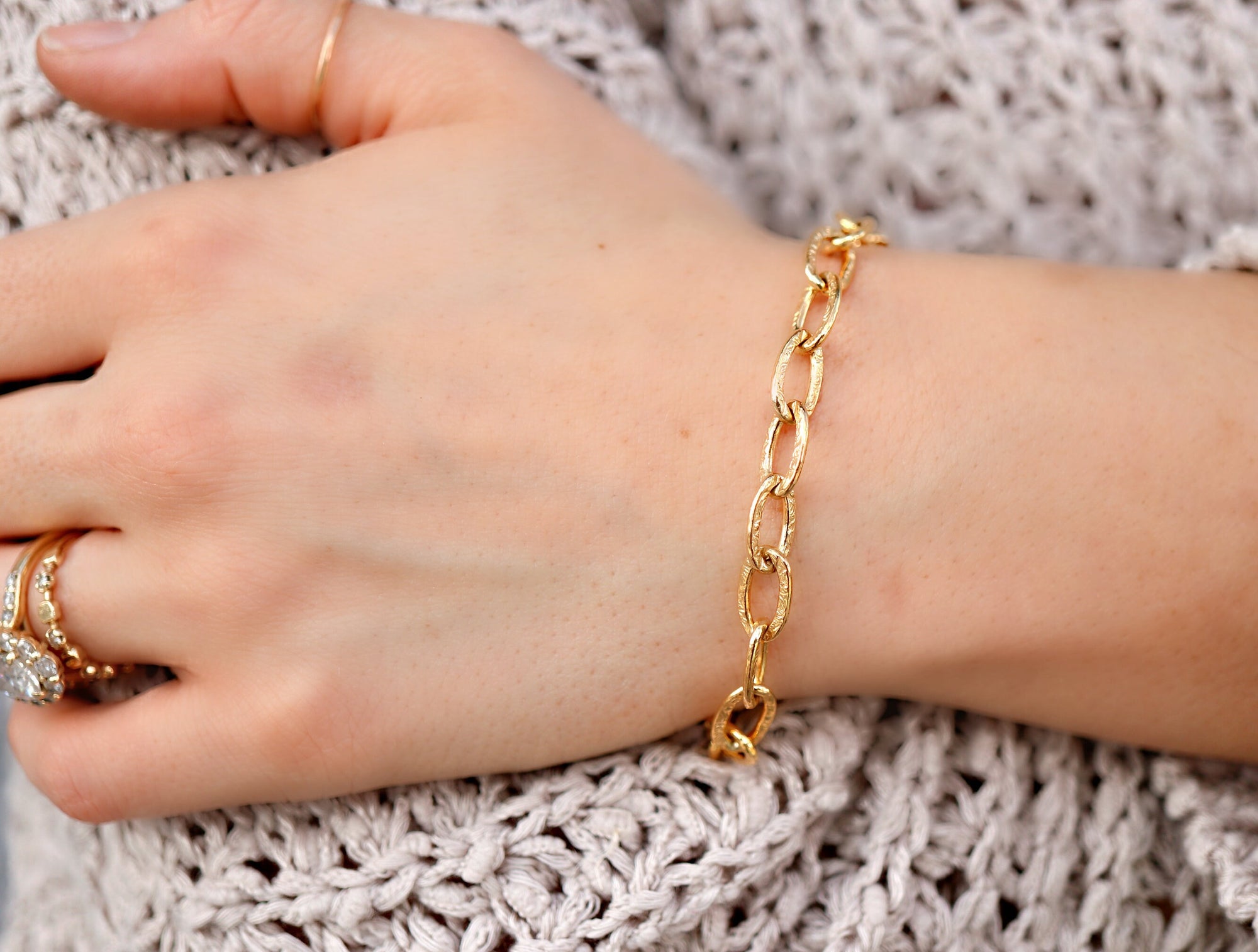 Gold Filled Chain Bracelet, Chunky Chain Bracelet