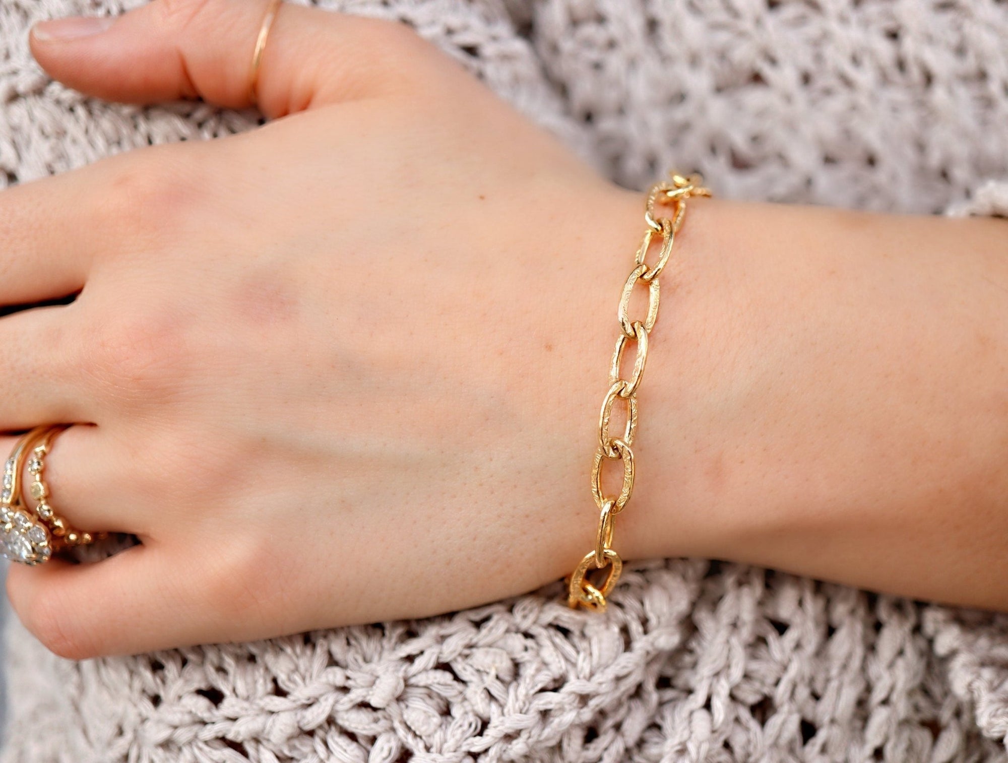 Gold Filled Chain Bracelet, Chunky Chain Bracelet - Melt'm Jewelry