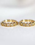 Gold Diamond Huggies (SINGLE or PAIR) - Melt'm Jewelry