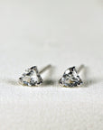 14k White Gold White Sapphire Earrings 14k Gold - Melt'm Jewelry