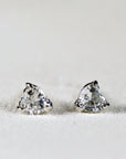 14k White Gold White Sapphire Earrings 14k Gold