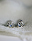 14k White Gold White Sapphire Earrings 14k Gold