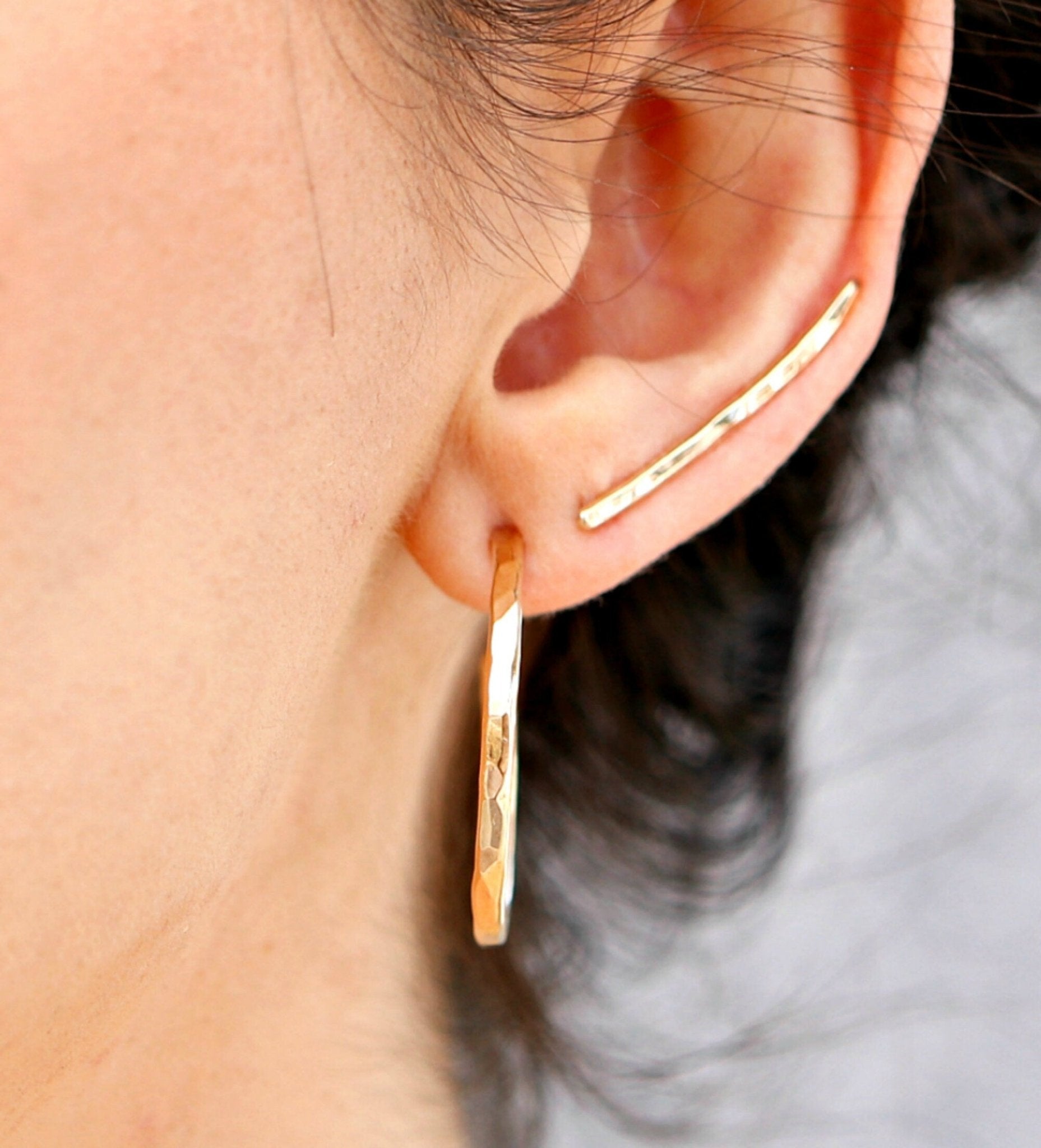 Thick Gold Hoop Earrings - Melt'm Jewelry