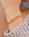 Gold Filled Chain Bracelet, Chunky Chain Bracelet