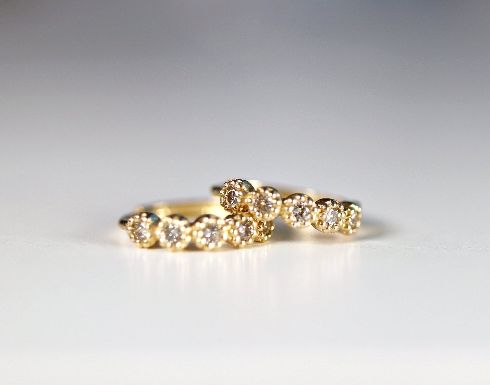 Gold Diamond Huggies (SINGLE or PAIR) - Melt'm Jewelry