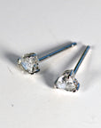 14k White Gold White Sapphire Earrings 14k Gold