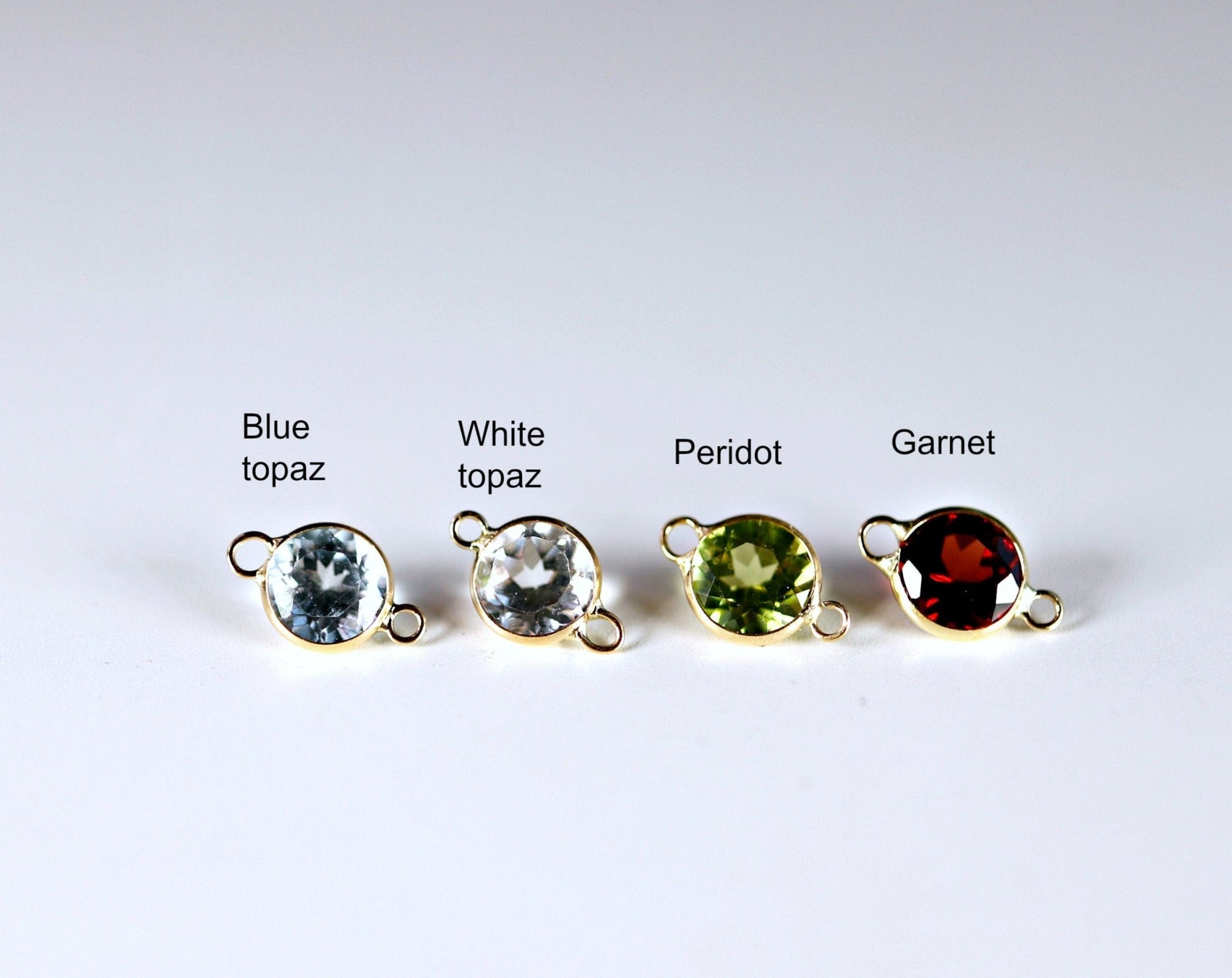 Gold Coin Chain Garnet Necklace, Garnet Choker - Melt'm Jewelry