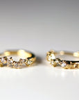 14k Diamond Huggie Hoop Earrings - Melt'm Jewelry