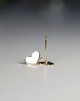 Tiny Heart Gold Stud Earrings